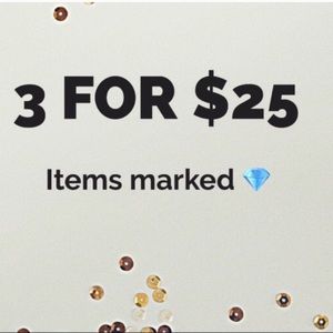 3/$25 items marked 💎. Bundle to save on shipping!
